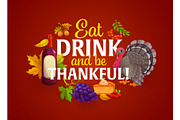 Thanksgiving Day quote, a Seasonal Illustration by Seavector Studio (Thumbnail 1 of 3)