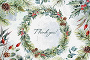 Watercolor collection Green Winter, a Decorative Illustration by RushkinaAntonina (Thumbnail 8 of 8)