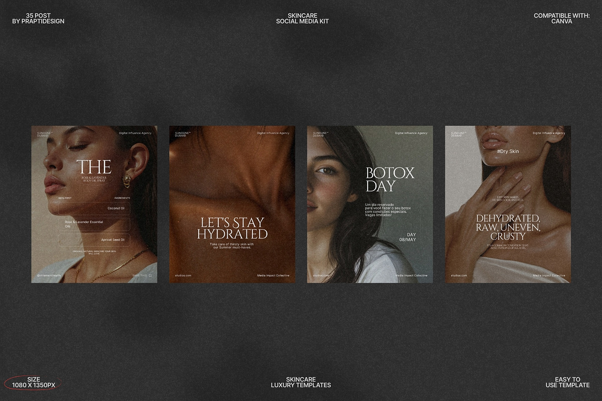 Modern Beauty Post Templates, a Social Media Template by Prapti Design (Photo 9 of 10)