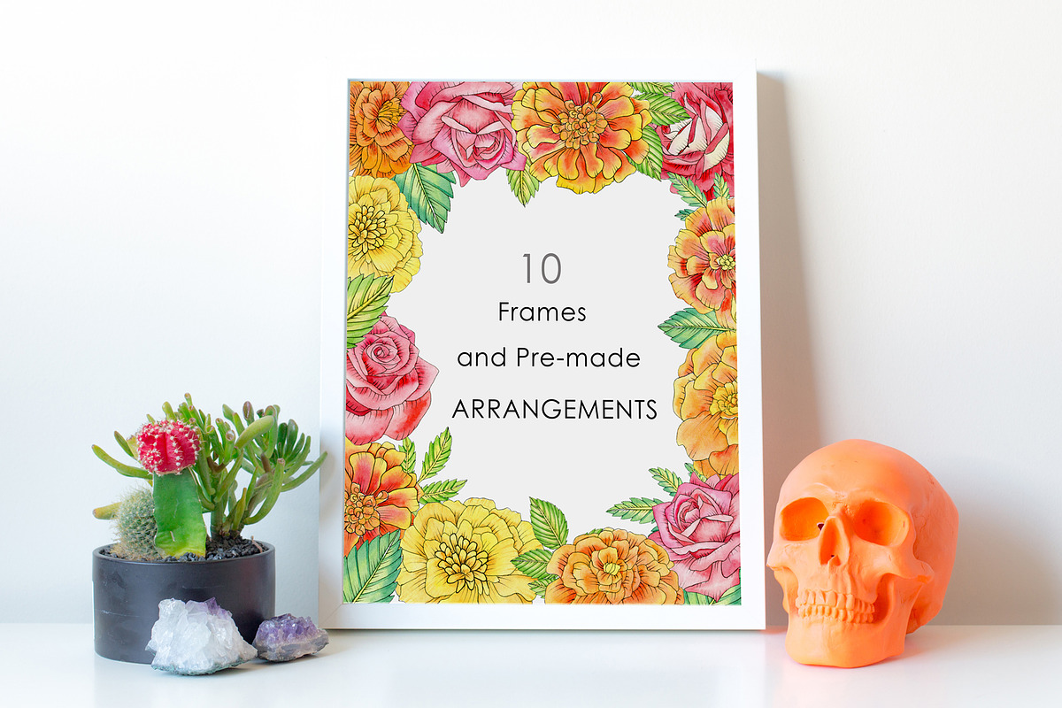 Day of the Dead watercolor set, a Graphic by svetodesign (Photo 3 of 6)