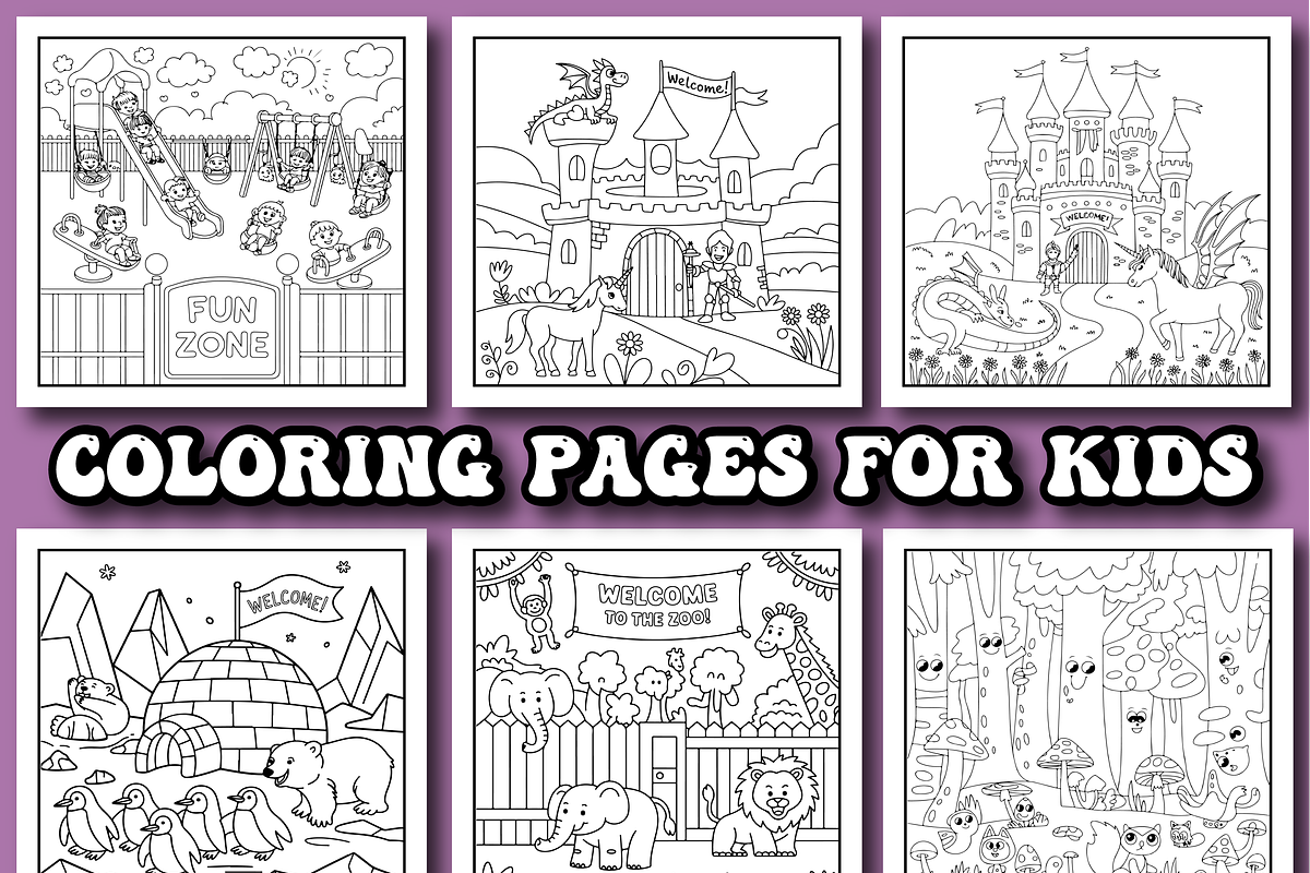Simple Art Coloring Book for Kids, an Education Illustration by Printable Design Store (Photo 3 of 4)