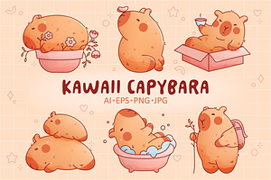 Kawaii Capybara - Pack 2