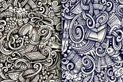 Winter Graphics Doodles Patterns, a Decorative Illustration by BALABOLKA (Thumbnail 4 of 6)