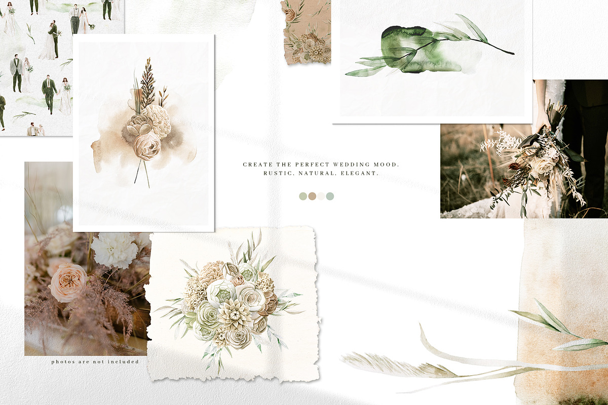Lelia's Wedding Watercolor Set, an Illustration by Bibela (Photo 2 of 12)