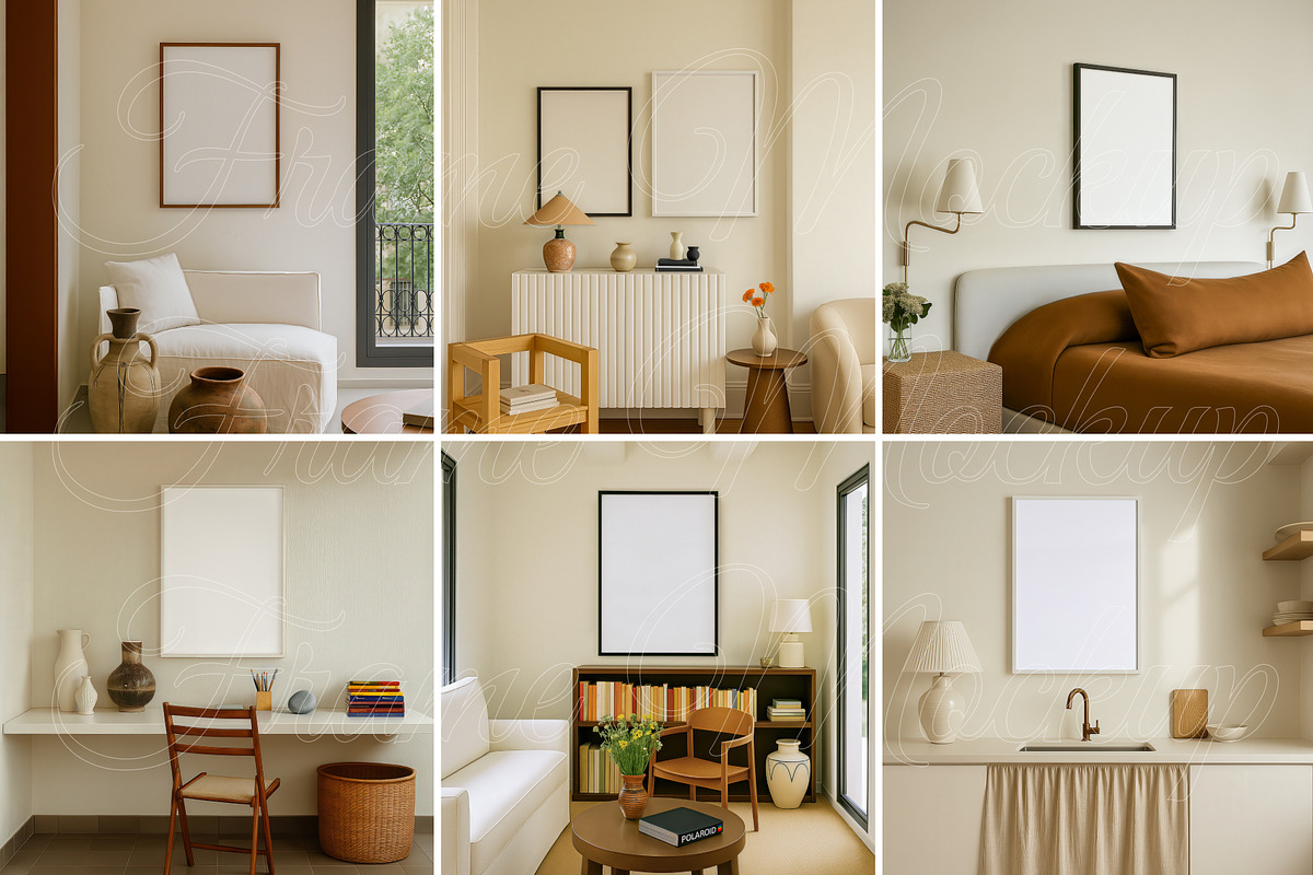 6 Mockup Set Mediterranean Poster, a Product Mockup by SigaSigaMockup (Photo 3 of 4)