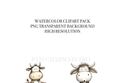 8 Cute Cow Clipart, an Animal Illustration by Pati Charm Studio (Thumbnail 5 of 8)