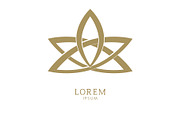 Vector floral logo, an Outline Icon by RODINA (Thumbnail 1 of 3)