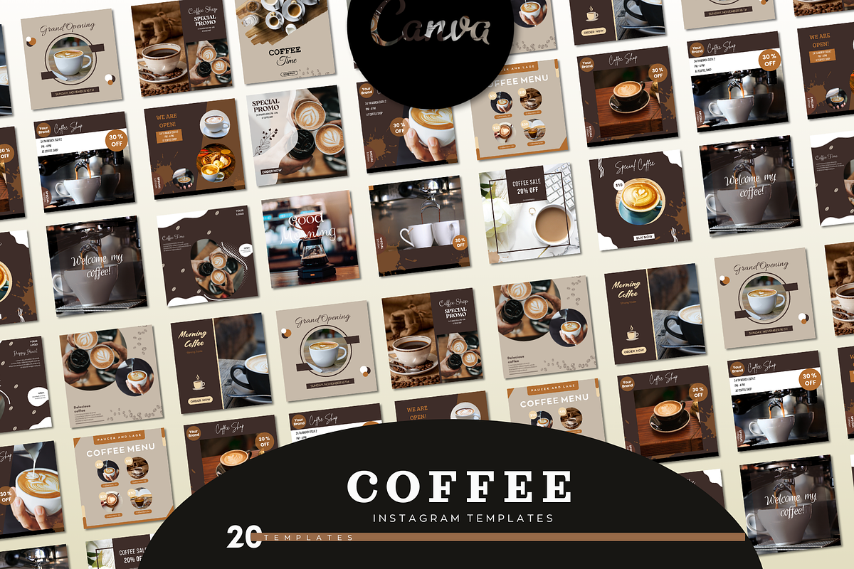 Aesthetic Coffe Shop Instagram Post, a Social Media Template by Pixel Blend (Photo 4 of 8)