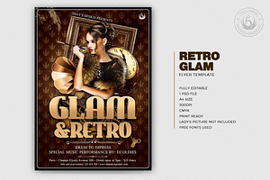 Retro Glam Flyer Template V2