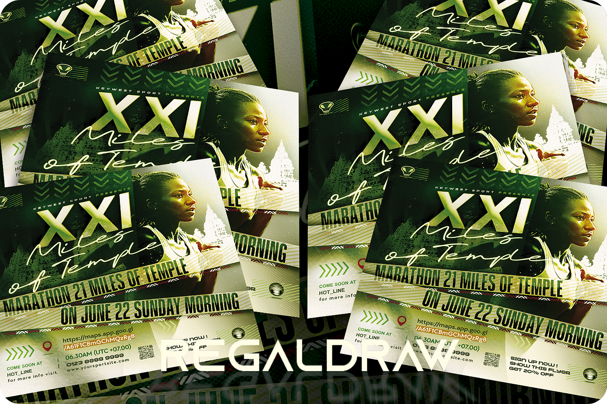 Marathon Sport Event Flyer, a Flyer Template by regalDRAW (Photo 3 of 3)