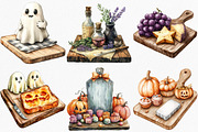 Watercolor Halloween Cutting Board, an Illustration by Canvas Craft (Thumbnail 4 of 8)