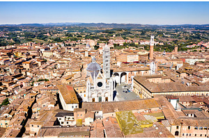 View of the medieval city of siena featuring siena, italy, and tuscany, an Architecture Photo by Leonid Andronov