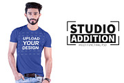 Male t-shirt Mockup-V-2-003, a Shirt Mockup by designvillage (Thumbnail 7 of 7)