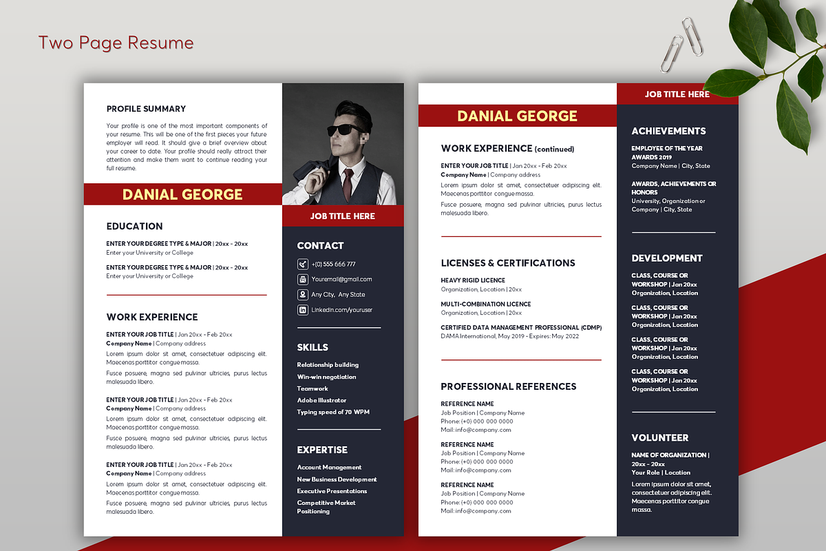 ATS Resume CV Word & Google Docs 30, a Resume Template by MrCam Template Resume|CV (Photo 3 of 8)
