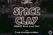 Space Clay - Chunky Display Font, a Slab Serif Font by CozyPersimmon (Thumbnail 1 of 5)