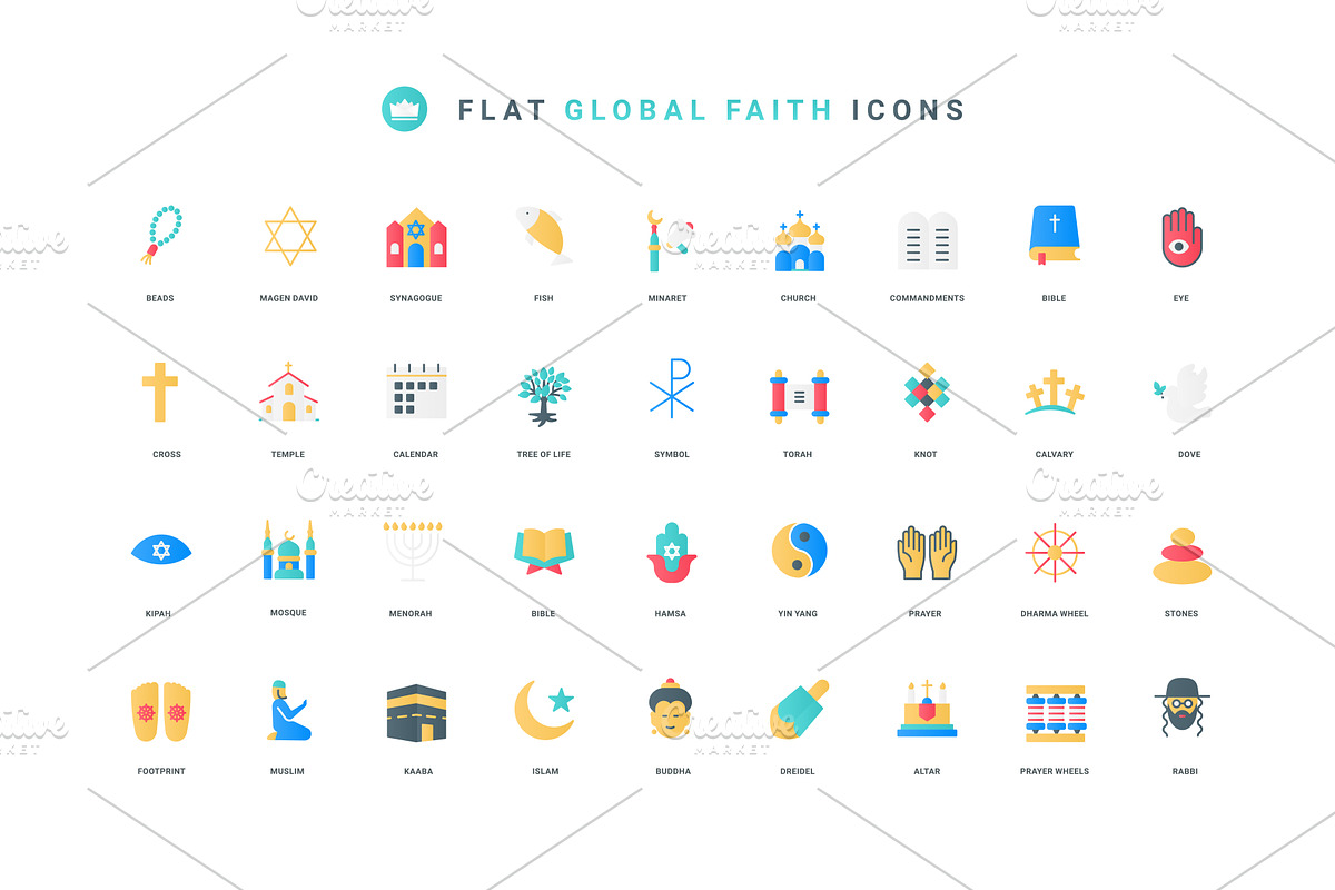 Global diversity world icons, an Illustration by Lemberg Vector