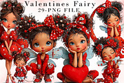 Whimsical Valentines Fairy Clipart, an Illustration by Libby Wishes (Thumbnail 1 of 8)