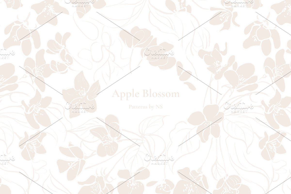 Apple Blossom Pattern Collection, a Pattern Graphic by Note And Silence (Photo 6 of 8)