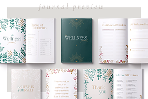 Wellness Journal Canva & Printable