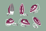 Steam irons for clothes set, an Object Illustration by Good Studio (Thumbnail 2 of 6)