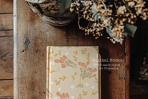 Vintage Book Cover Mockup