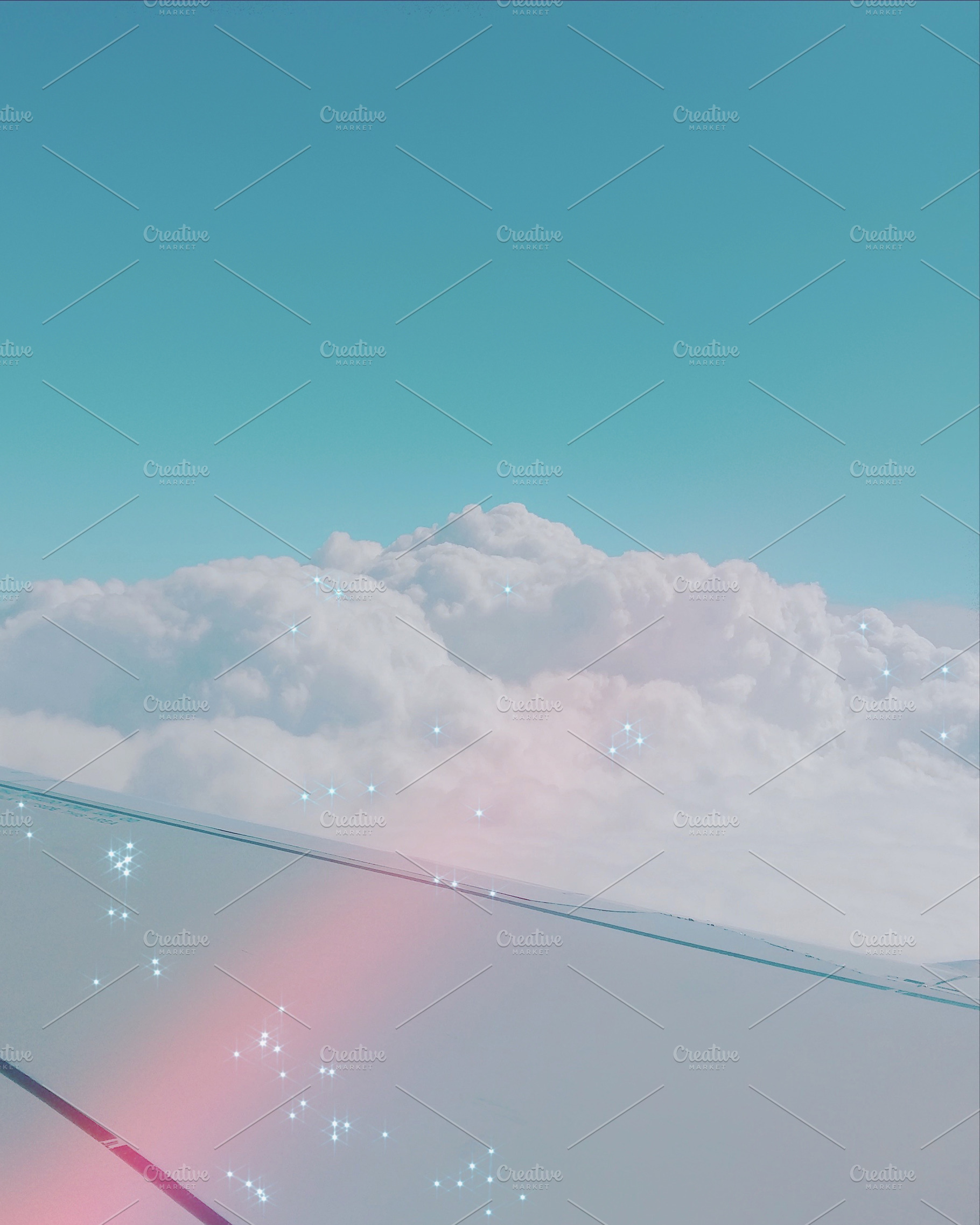 Lo-Fi Aesthetic wing of an airplane, a Nature Photo by Antrisolja Photography
