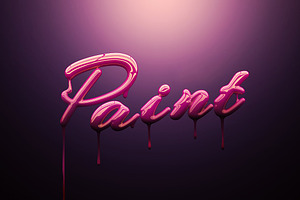 3D Paint Psd Letters