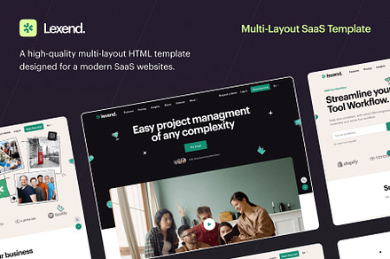 Lexend - SaaS Software Site Template, a HTML Template by UniStudio