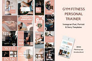 Fitness Coach Instagram Templates, a Social Media Template by Deepa Template Studio (Thumbnail 6 of 18)
