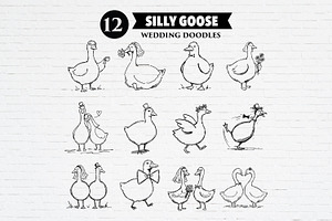 Silly Goose Wedding Doodles Bundle