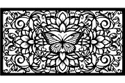 Decorative Floral Panel Vector Set, a Decorative Illustration by Designer_Momina (Thumbnail 7 of 20)