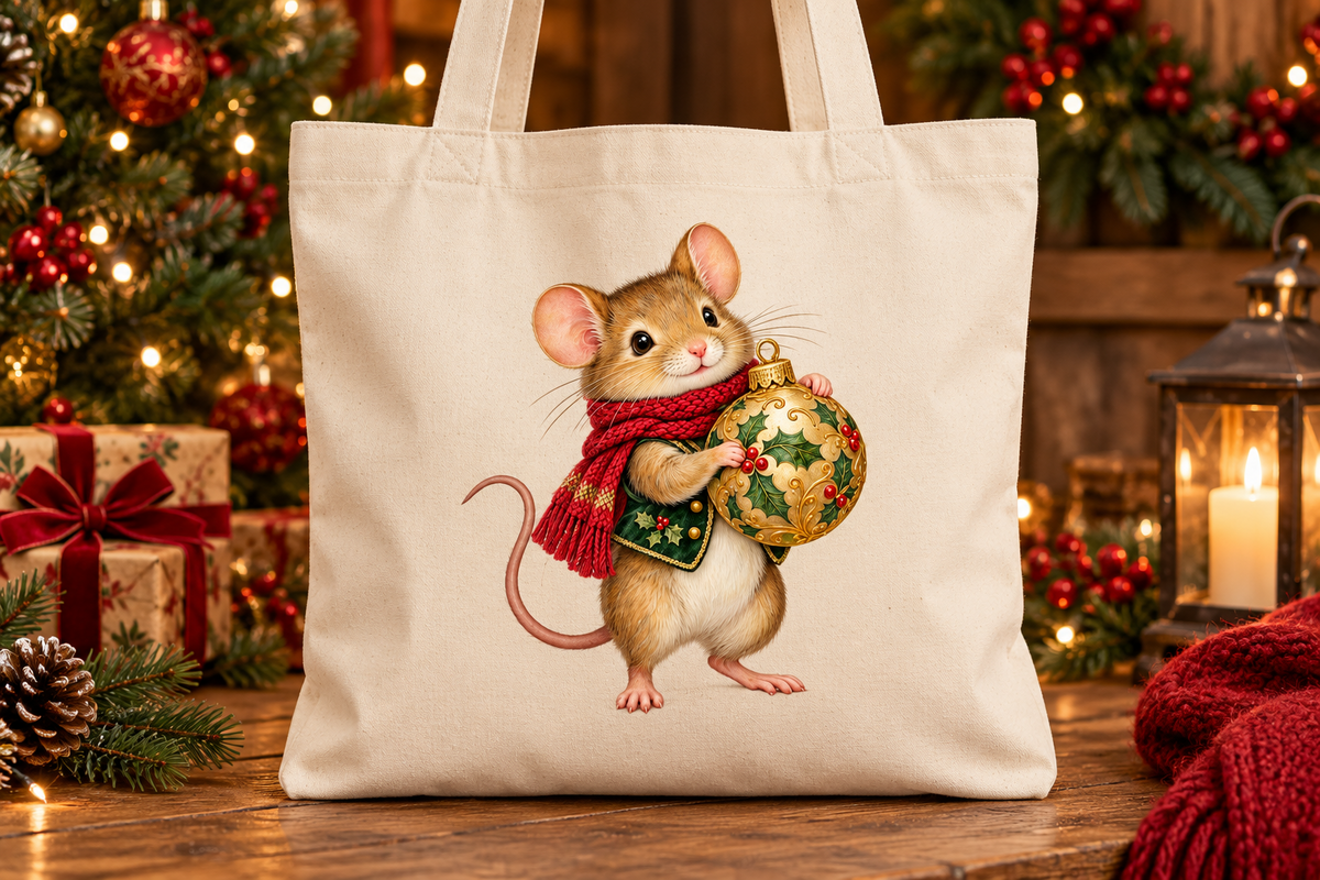 Vintage Christmas Mouse Clipart PNG, an Object Graphic by Colorsfav (Photo 5 of 6)