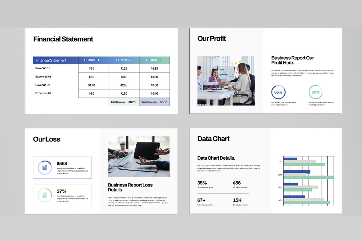 Business Report Presentation Design, a Presentation Template by MightyDesign (Photo 4 of 8)