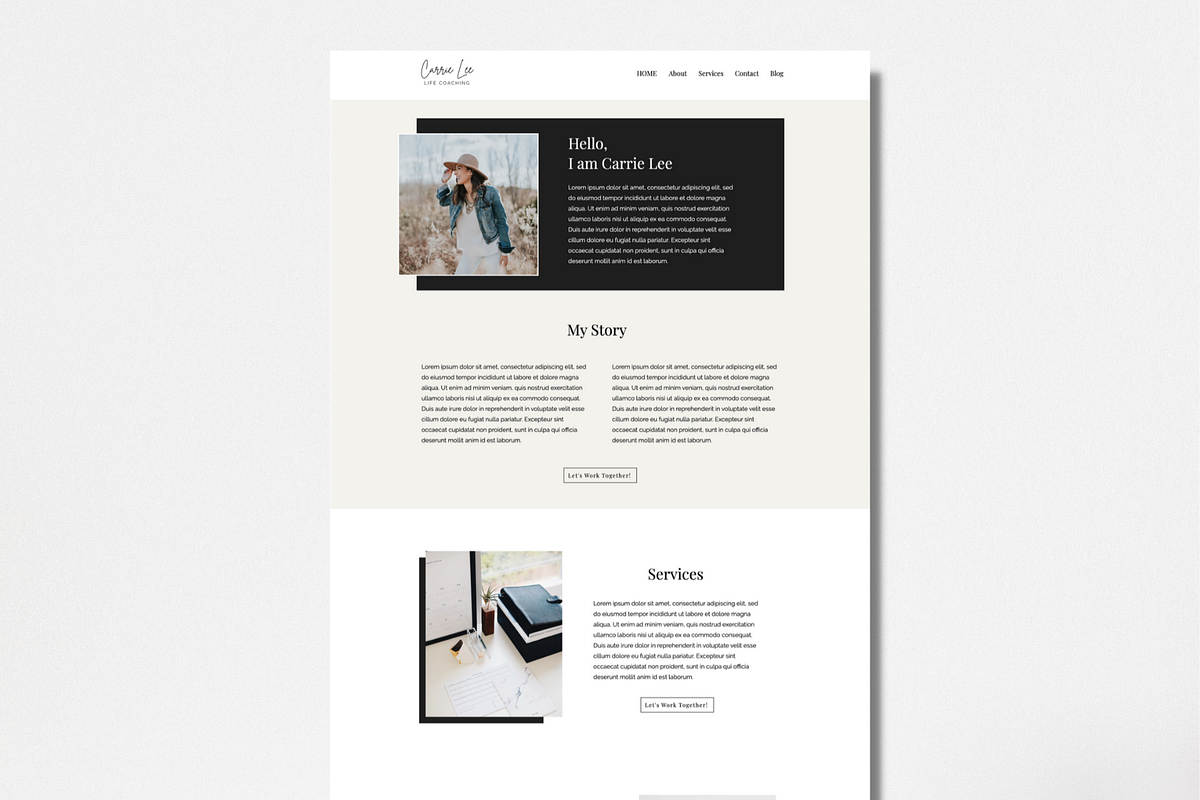 Wix Website Template, a Websites & App Template by Joanna Lane Designs (Photo 4 of 4)