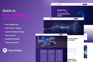 Qubit.io AI Platform Website UI Kit