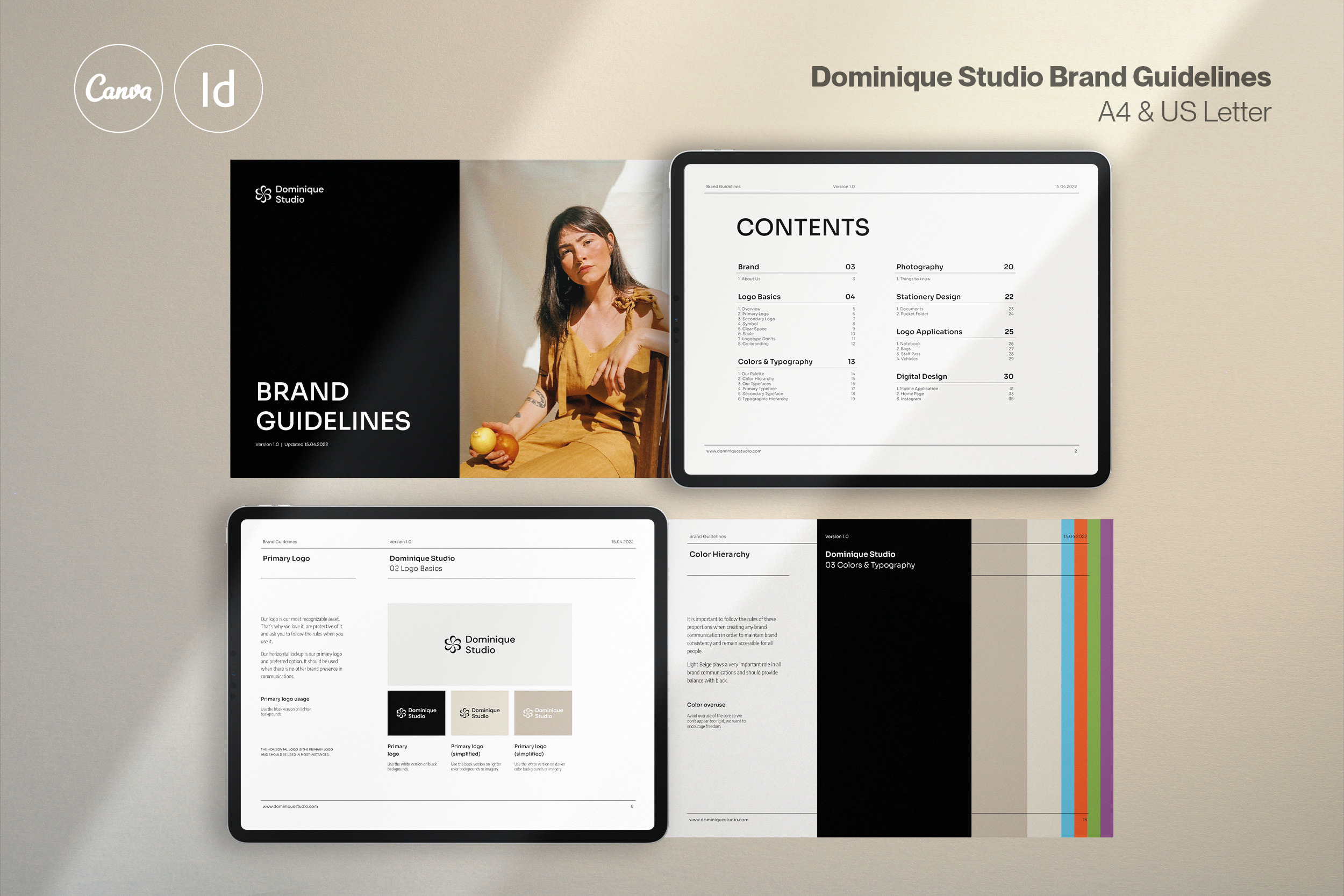 Dominique Studio  Brand Guidelines by Studio Dara  Creative Market