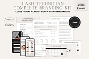 Lash Technician Branding Kit Canva, a Branding & Logo Template by Studio Eburnean (Thumbnail 1 of 6)