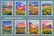 Golden Meadow Art Collection, a Decorative Illustration by Housui Patterns (Thumbnail 3 of 12)