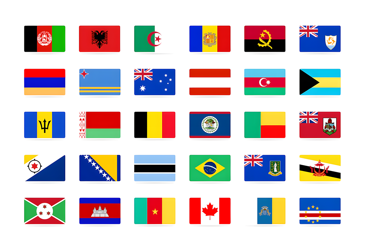 Flat Flags (228 Flags PNG/ICO/ICNS), a Solid Icon by alpercakici (Photo 4 of 6)