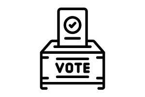 Votes voting black icon, an Outline Icon by Creative priyanka