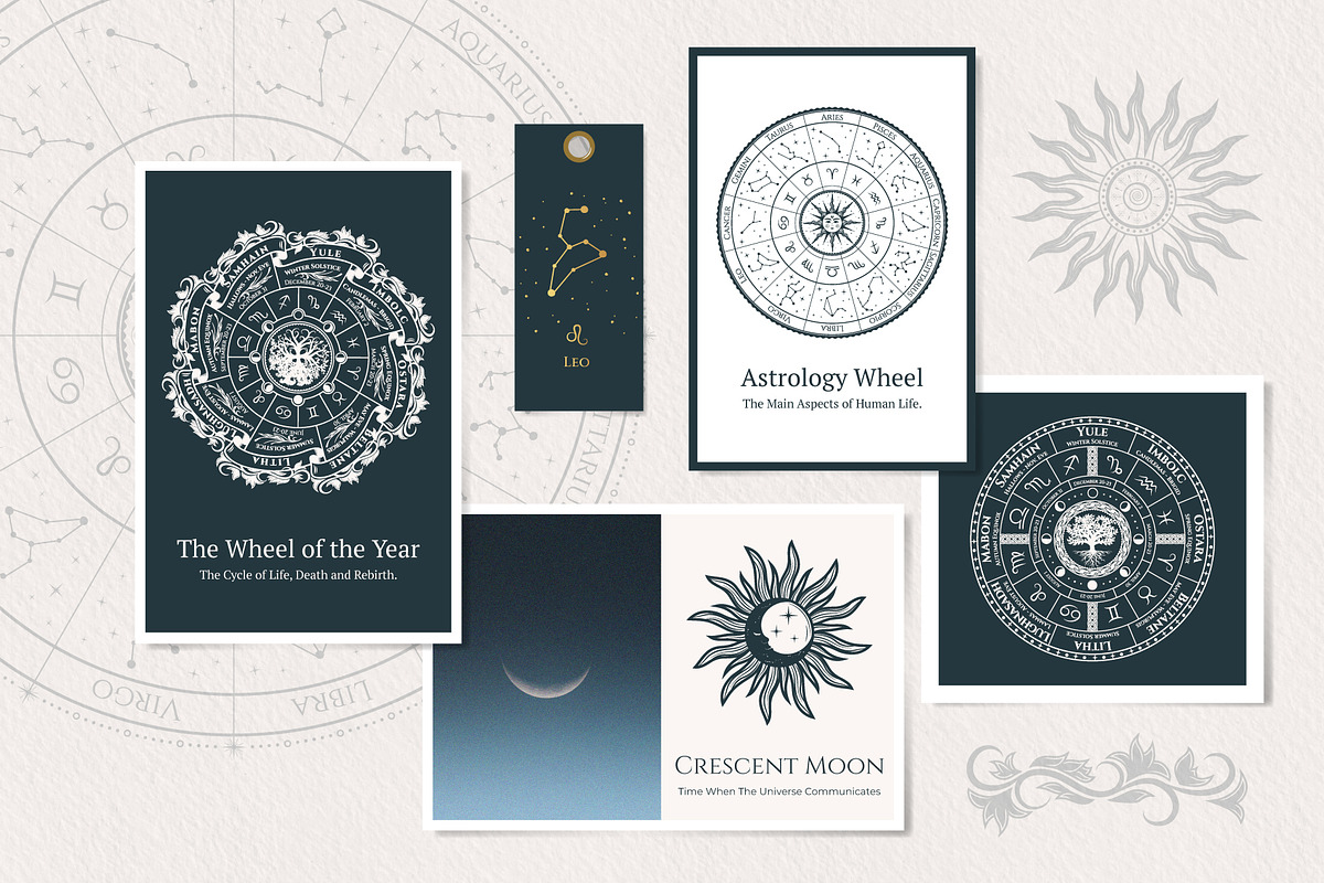 Zodiac Wheel & Wheel of the Year, a Decorative Illustration by KirillsWorkshop (Photo 5 of 9)