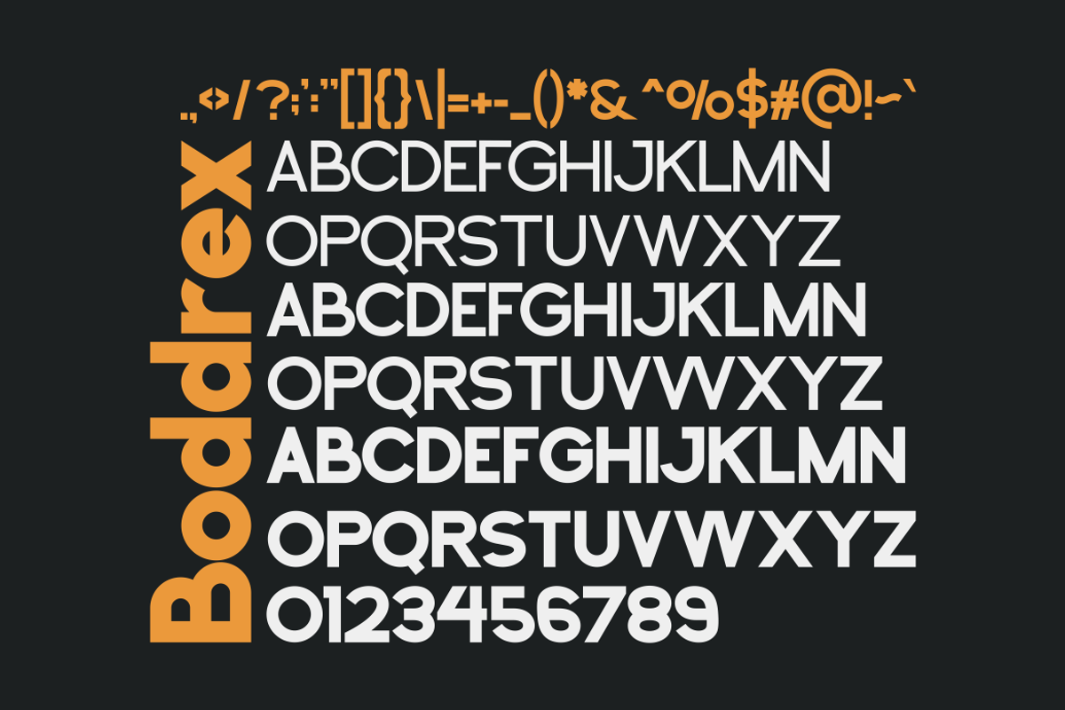 Boddrex - A Modern Sans Serif Font, a Sans Serif Font by Marvadesign (Photo 4 of 6)