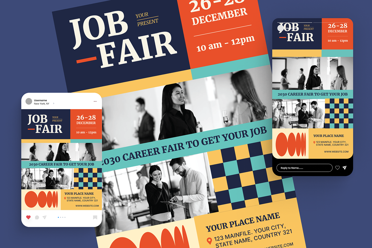 Job Fair Flyer Set, a Flyer Template by Annora Studio (Photo 2 of 6)