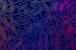 Cyberpunk Map Contour Pattern