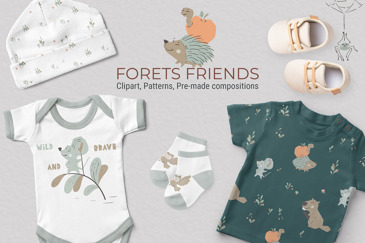 Kids Summer Bundle pattern & clipart, a Pattern Graphic by MeadowFox (Photo 4 of 15)