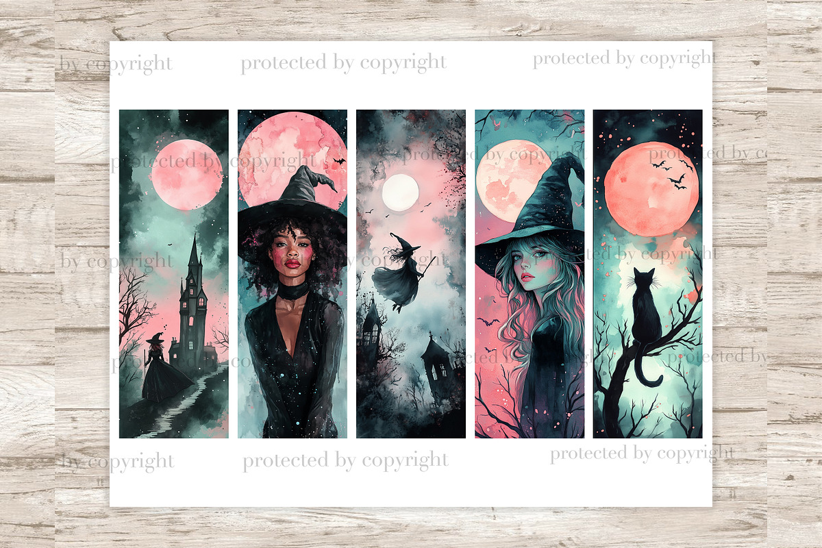 Boo Bookmarks | Halloween Bookmarks, a Seasonal Illustration by GlamArtZhanna (Photo 2 of 3)