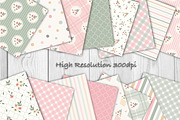 Cottagecore Floral Digital Paper Set, a Pattern Graphic by lindoet23 (Thumbnail 2 of 5)