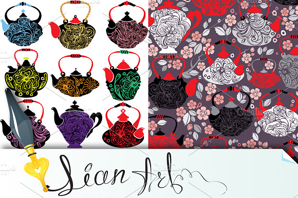 Retro design china tea pots preview 5