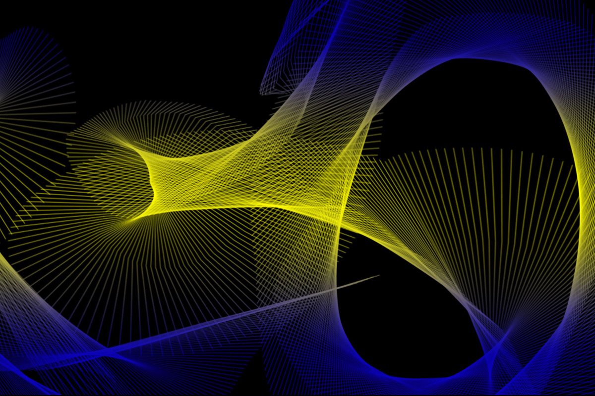 Yellow Circle with Blue Background, a Wallpaper Graphic by NJ Himel (Photo 3 of 11)
