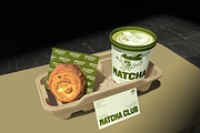 Matcha Cafe Branding Mockup, an Advertising Mockup by Bartama Graphic (Thumbnail 2 of 5)